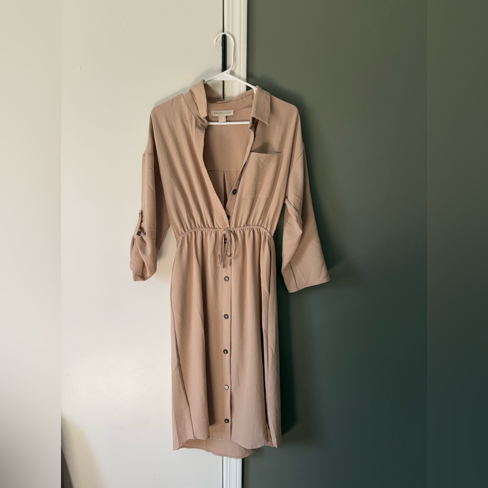 Midi beige dress